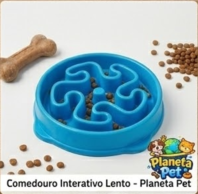 Comedouro Interativo Lento